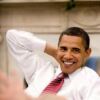 Barack Obama sports golf apparel for best-ball round