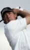 Barry Lane tees off in tartan golf apparel