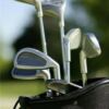 Chris Waddle displays blue golf fashion