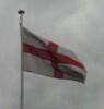 Golfers wear red and white golf clothing for St George's Day