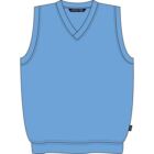 Mens Supima Cotton V Neck Sleeveless Slipover Arklow In 5 Colours Light Blue S