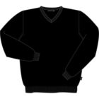 Mens Pima Cotton V Neck Eden Sweater In 3 Colours Black S