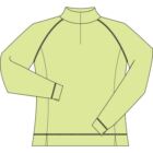 Ladies Shaped Fit Long Sleeve Cotton Golf Shirt Abby In 3 Colours Citrus/Black XS