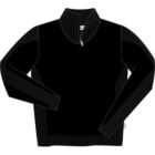 Ladies Fashion Cotton Ribbed Zip Neck Sweater Paula In 3 Colours Black XS