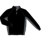 Ladies Lambswool Zip Neck Contrast Panels Sweater Gail In 3 Colours Black/Graphite XS