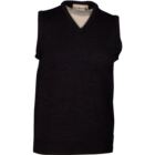 Ladies Ailsa Merino Wool Sleeveless Slipover Golf Sweater In 10 Colours Charcoal XS