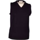Ladies Ailsa Merino Wool Sleeveless Slipover Golf Sweater In 10 Colours Dark Navy XS