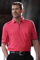 Glenmuir Jackson Thermocool Performance Zip Neck Shirt with Contrasting Piping