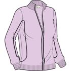 Ladies Fashion Cotton Zip Through Cardigan Jennifer In 3 Colours Lilac/Black XS