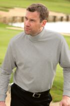 Mens Lewis Cotton Roll Collar Polo Neck Golf Shirt In 5 Colours