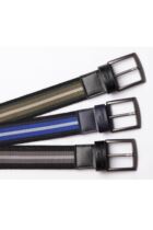 Glenmuir Maxwell Webbing Belt With Stripe Overlay