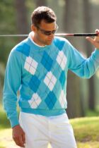Glenmuir Melville Argyle Design Lightweight Supersoft Cotton Sweater