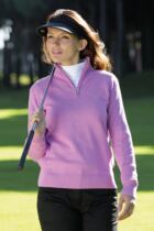 Glenmuir Paula Supersoft Cotton Ribbed Zip Neck Golf Sweater