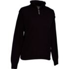 Ladies Paula Supersoft Cotton Ribbed Zip Neck Golf Sweater In 5 Colours Black XS