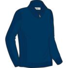 Ladies Fashion Cotton Ribbed Zip Neck Sweater Paula In 6 Colours Blue XS