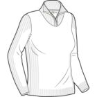 Ladies Fashion Cotton Ribbed Zip Neck Sweater Paula In 6 Colours White XS