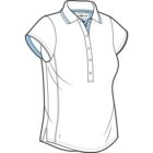 Ladies Shaped Fit Performance Hi Cool Golf Shirt Rachel In 3 Colours White/Paradise XS
