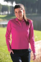 Ladies Tess Shaped Fit Cotton Long Sleeve Golf Shirt In 4 Colours