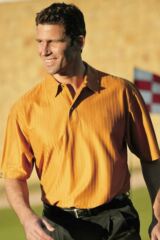 Mens Striped Polo Cotton Merion Golf Shirt In 3 Colours