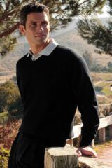 Mens Pima Cotton V Neck Eden Sweater In 3 Colours