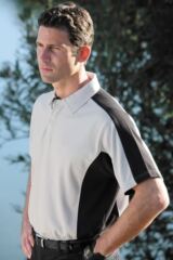 Mens Fitted Hi-Cool Panel Performance Golf Shirt In 4 Colours