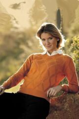 Ladies Fashion Diamond Pattern V Neck Cotton Sweater Diane In 3 Colours