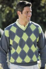 Mens Fashion Lambswool V Neck Diamond Woodhall Sweater In 3 Colours