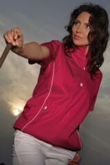 Glenmuir Amelia Storm Bloc Half Sleeve Zip Neck Windshirt with Contrast Detail