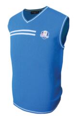 Glenmuir Ryder Cup 2014 Fanwear Ardoch 100% Supersoft Cotton V Neck Slipover with Chest Stripe Detail