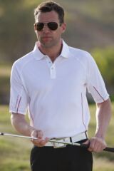 Glenmuir Ardross Quick Dry Performance Golf Shirt with Piping Detail and Contrast Back Panel