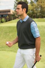 Mens Supima Cotton V Neck Sleeveless Slipover Arklow In 4 Colours