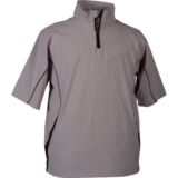 Mens Balintore Half Sleeve Stretch Golf Windshirt In 3 Colours Mercury/Black S