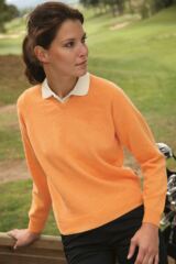 Ladies Brunton Lambswool V Neck Classic Golf Sweater In 18 Colours