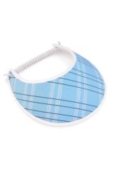 Ladies Printed Check Cotton Golf Visor Chloe Hat In 3 Colours