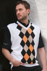Mens Culcairn Diamond Pattern Supersoft Cotton Golf Slipover In 2 Colours