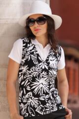 Glenmuir Danielle Tropical Print 100% Supersoft Cotton Slipover