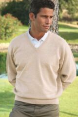 Mens Merino Wool V Neck Dee Sweater In 8 Colours