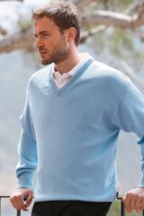 Mens Dee Merino Wool V Neck Golf Sweater In 6 Colours