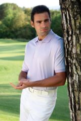 Mens Fine Striped Cotton Polo Dublin Golf Shirt In 9 Colours