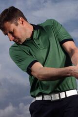 Glenmuir Dublin Fine Striped Cotton Golf Polo Shirt
