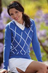 Glenmuir Erin Diamond Design 100% Supersoft Cotton Sweater