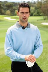 Mens Lightweight Merino Wool V Neck Sweater Finlay In 15 Colours