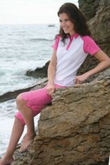 Ladies Florence Fitted UV Protection Performance Golf Shirt In 3 Colours