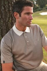 Mens Fine Striped Cotton Polo  Formby Golf Shirt in 3 Colours