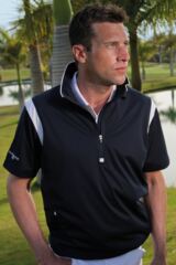 Glenmuir Gilston Storm Bloc Half Sleeve Zip Neck Windshirt with Contrast Detail