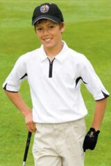 Boys Cotton Contrast Coloured Panels Hi Cool Golf Elite Shirt In 4 Colours