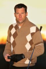 Mens Hebden Diamond Pattern Lambswool Blend Performance Golf Sweater In 3 Colours