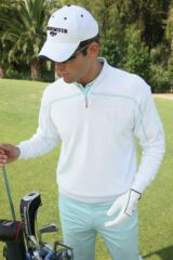 Mens Zip Neck Supersoft Cotton Hindhead Sweater in 3 Colours