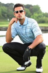 Mens Striped Combed Cotton Polo Golf Irvine Shirt In 3 Colours