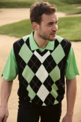Mens Jedburgh V-Neck Supersoft Cotton Golf Slipover In 3 Colours
